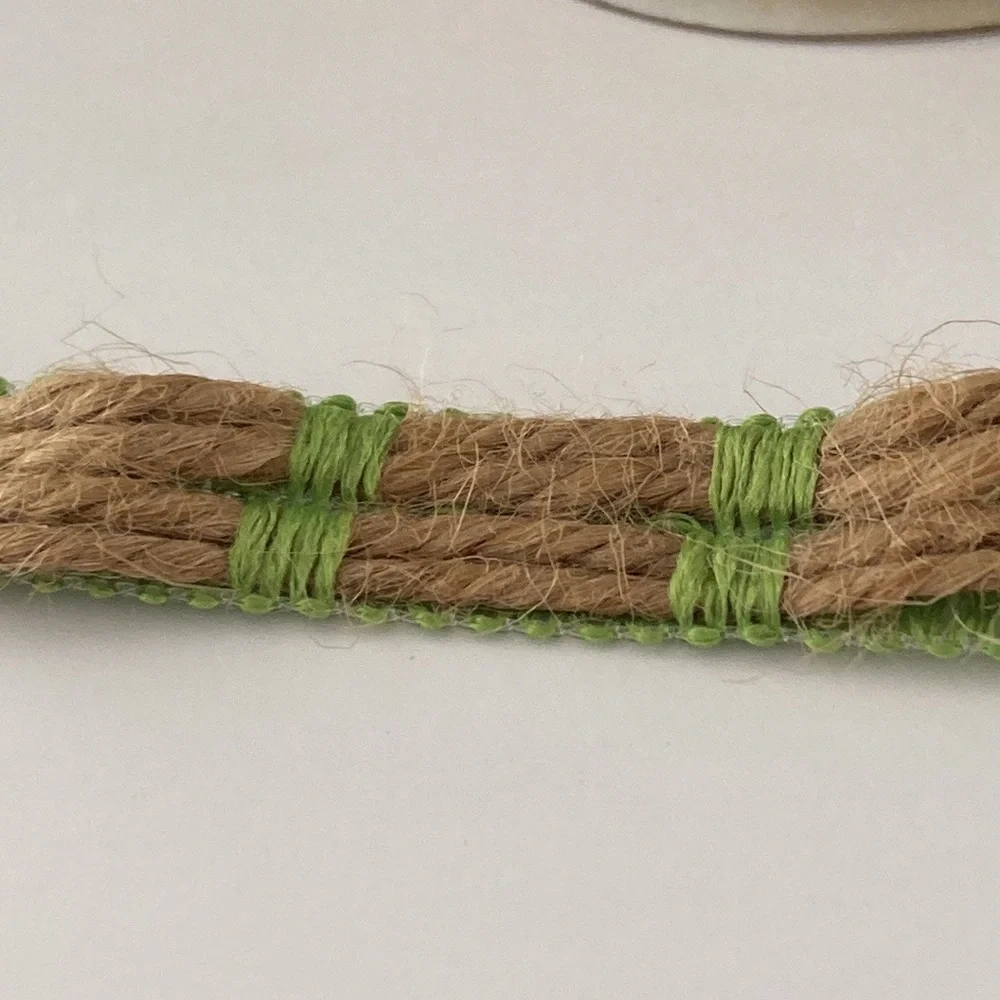 10 Rolls Offray Floral Ribbon Spring Green Jute Brown 1/2 inch